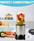 4 Pack MB1001 Blender Gear Replacement Set Compatible With MB1001 Model shown with blender and fruit in kitchen