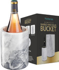 Party Ready Marble Wine Chiller Bucket That Keeps Wine And Champagne Ice Cold, Durable Bottle Cooler For Most 750ml Bottles
