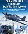 Realistic F6F Hellcat Inspired RC Plane For Adults And Beginners with six-axis stabilization system in flight