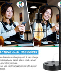 Industrial Bedside Lamp Set Of 2 With USB Ports And Built In Outlet Boho Cage Shade Desk Lamp for Bedroom Close-up