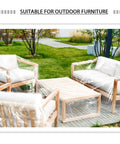 Clear Patio Furniture Covers 4 Piece Set Waterproof Heavy Duty Outdoor Sofa Armchair Love Seat And Table Covers Installed