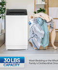 No Sweat Portable Washer And Spin Dry Combo Featuring A Heavy Duty Stainless Steel Drum Full Automatic Electric Laundry Machine With Drain Pump Ready For Rapid Apartment Loads, 30 lbs capacity, compact design.