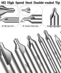 Heavy Duty Center Drill Bit Set 7 Piece M2 High Speed Steel Countersink Bits With 60 Degree Point For Metal Lathe Wood And Metalworking