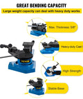 Heavy Duty Manual Bender For Steel And Metal Rods With Adjustable Radius And Angle Pro Grade Scroll Bender For Steel Brass Copper Aluminum Perfect For Home Shop And Industrial Projects, cast iron base, 5/8 inch max thickness