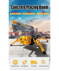 Concrete Placement Boom With Hydraulic System For Bridge Deck Pouring And Road Construction, Industrial Slabs, Warehouse Projects, And Civil Engineering Works, Heavy Duty Beefed Up Concrete Conveying Rig For Your Worksite, yellow mobile unit
