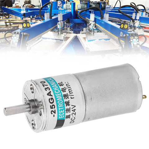 Ultra Quiet DC Gear Motor 24V With All Metal Gears And Pure Copper Coils For Industrial Low Speed High Torque Projects Plus Automatic Safety Cut Off, showing the motor design.