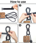 How to use 30 Pack Reusable Cable Ties 8 Inch Straight Up Heavy Duty Hook And Loop Velcro Straps for wire management.