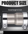 Two Pack Stainless Steel Exhaust Adapter Reducer Kit From 2.5 Inch ID To 3 Inch OD With Clamps Universal Exhaust Pipe Connector
