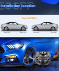 Rear Wheel Hub And Bearing Assembly 512500 Fits AWD Ford Escape 2013 2019 And Lincoln MKC 2015 2019 No ABS 5 Lug 1 Piece Hub Bearing Replacement DIY Friendly Direct Fit image showing installation placement with blue car in background.