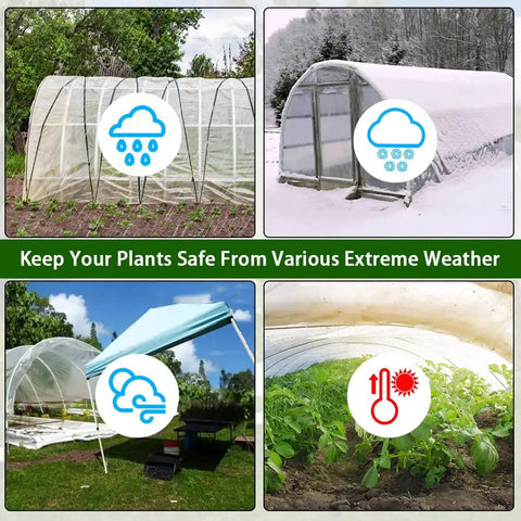 6 Mil Greenhouse Plastic Film Sheeting Cover 8 By 26 Feet UV Resistant Clear Polyethylene Film For Hoop Houses Gardening Farming And Agriculture Tough Transparent Easy To Install