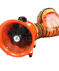 Beast 10 Inch Utility Blower With 3010 CFM, 350W copper motor, orange fan with 33 foot duct hose, portable industrial ventilation fan