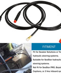 Heavy Duty Hydraulic Steering Hose Kit 16 Foot Pre Assembled Copper 1000 PSI Marine Grade No Cutting Needed Compatible With Outboard Steering Systems Built To Last Today, showcasing hoses and marine fitting details.