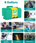 Portable Eight Gallon Eyewash Station Worksite Ready Gravity Fed Emergency Rinse With Fifteen Minute Continuous Flush Osha Compliant wall mount gear in use at various workplaces.