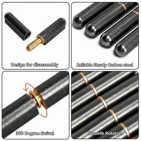 Heavy Duty Weld On Bullet Hinge For Gates And Machinery Tough As Nails Steel Construction with brass bushings and swivel design