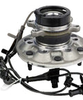 Front Right Wheel Hub And Bearing Assembly For 2004 To 2008 GMC Canyon And Chevy Colorado 4WD With Easy Install 2007 To 2008 Isuzu I 370 4WD And 2006 Isuzu I 350 Replacement, showcasing multiple mounting holes and ABS sensor cable.