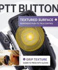 Two Pack Heavy Duty Handheld Speaker Microphone For Radios with textured PTT button and grip texture, compatible with K Type 2 Pin Connector.