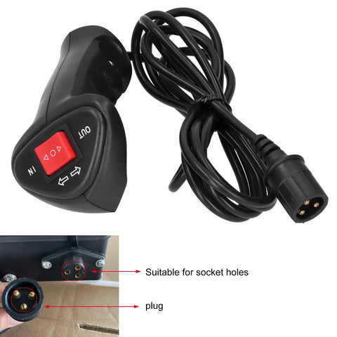 3 Pin Winch Remote Control Kit For ATV UTV And Light Offroad Rigs With 9.2ft Cable, handheld remote and 3-pin plug