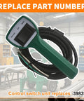 Heavy Duty Pendant Switch Control Unit With Cable One Pack Replacement OEM Style For Electric Conduit Pipe Bender Models 555 853 854 Quad Bender Tugger Wire Puller, green 3-position pendant switch with cable
