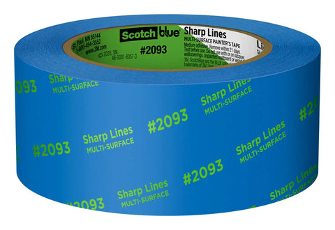 Edge Lock Painter Tape For Crisp Lines 1.88 Inches By 60 Yards Three Rolls Blue ideal for indoor and outdoor projects