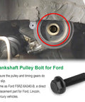 Ford 4.6L 5.4L 3V Engines Timing Belt Tool Set crankshaft pulley bolt shown installed in engine