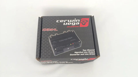 Box of Two Channel Car Audio Line Output Converter with durable RCA panel mount for clean signal and rich volume