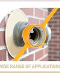 Heavy Duty 2-Piece PVC Thread Die Set For Plumbing Repair shown on a PVC pipe, demonstrating threading capability.