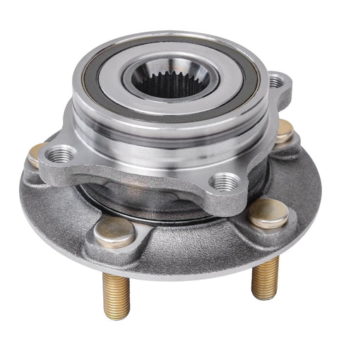 Front view of AWD Front Wheel Bearing Hubs Kit For 2008 To 2015 Mitsubishi Lancer showing a single hub assembly with bolts.