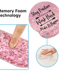 Pink 4 In 1 XXL Desk Pad Set With Keyboard Wrist Rest Mouse Wrist Rest And Coaster, Memory Foam Design, Close-up View