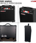 20W Portable Electric Guitar Amp With A 6.5 Inch Speaker, Headphone Output, Gain Control, Compact Gold Finish Amp