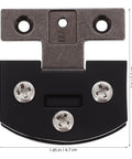 Heavy Duty Glass Door Hinges for Tempered Glass Cabinets No Drilling Required Stainless Steel Clamp Hinges With Smooth Operation Built To Last For Wine Cabinets Showcases And Display Cabinets Easy Install black hinge 1.85 x 2 in