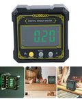 Dope Digital Protractor With Large LCD Screen Angled Meter Mount for woodworking and metal fabrication, showing 0.20° measurement.