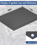Arwnnklo gasket material sheets, 16 pcs, 14x11 in, 1.0 mm thick, dark gray, non-asbestos