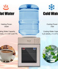 Countertop Water Dispenser Hot And Cold Water Cooler 110V 500W Quick Heat And Efficient Chill with water jug on top