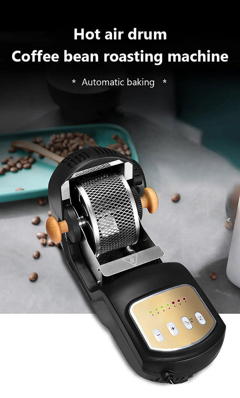 Straight Up Smooth Sipping Begins Here With This 300G Electric Coffee Roaster featuring a sturdy stainless steel drum for roasting.
