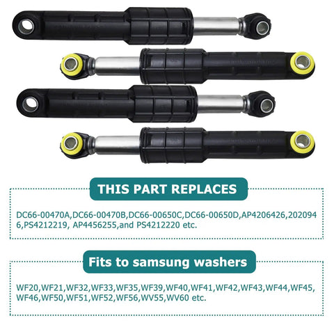 Washer Shock Absorber Kit For Samsung Washers Includes 2 DC66-00470A And 2 DC66-00470B Dampers Rear Shock Absorber Replacement