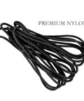 10 Ft D Loop Rope For Compound Bowstring Archery, Nocking Loop Release String, Adjustable Size, Black nylon close-up