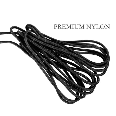 10 Ft D Loop Rope For Compound Bowstring Archery, Nocking Loop Release String, Adjustable Size, Black nylon close-up