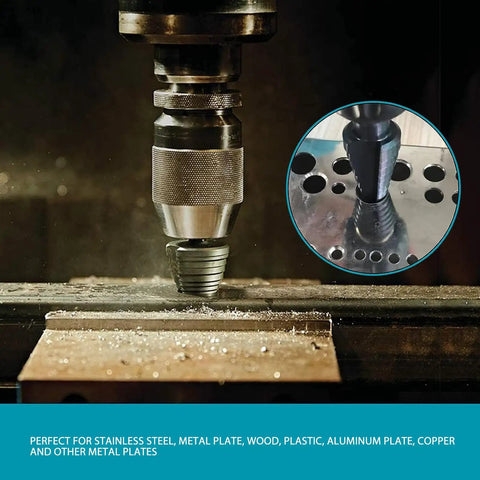 Heavy Duty Step Drill Bit Set With 4 Spiral Flutes And M35 Cobalt HSS For Metal Wood Plastic Drilling Smooth Cut Stainless Steel Aluminum Hex Shank drilling steel plate