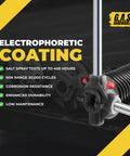 Electrophoretic coating details on Commercial Grade Garage Door Torsion Spring Replacement 0.331 By 3-3/4 By 54 Inches.