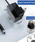 9V Power Adapter For 61 Key Digital Pianos And Electronic Keyboards, Works With RJ561 RJ661 RJ361 RJ5061 Series, Size Details