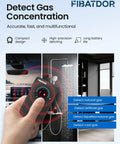 Person holding Portable CO2 Detector With LED Display And Alarm Real Time Carbon Dioxide Monitor for travel and hotels