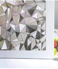 3D No Glue Window Privacy Film With Frosted Glass Look, Static Cling Installation 17.7x78.7 Inches showing rhombus pattern