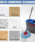 4 Pack Spin Mop Replacement Heads For RinseClean 2 Tank Spin Mop System Premium Grime Busting Microfiber For Deep Cleaning Strong Absorption Works On Wood And Tile Floors Machine Washable Easy To Replace. Multi-surface cleaning for marble, hardwood, tiles, concrete, and wood floors with spin mop