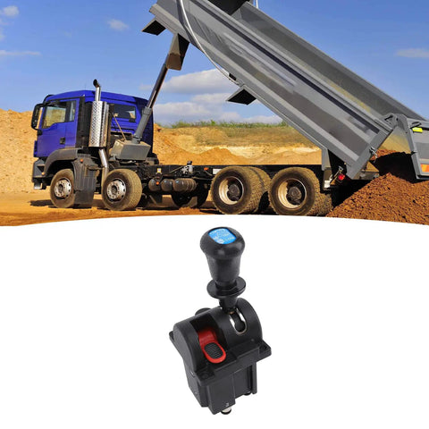Dump truck with proportional PTO valve and cab control switch for precise bed lifting and lowering, four ports visible.