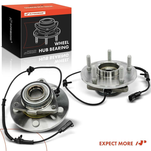 Two Front Wheel Bearing And Hub Assembly With ABS For Ram 1500 2012 2018 And 1500 Classic 2019 2022 displayed with box