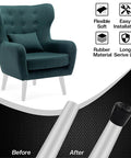 Top Shelf Black Rubber Chair Leg Tips And Furniture Glides Sixteen Piece Set for 3/4 inch chairs protecting floor.
