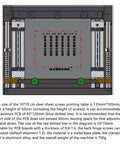 Top view of Manual SMT Solder Paste Printing Table With Steel Mesh, Small Screen Printing Station, durable metal platform, PCB template.