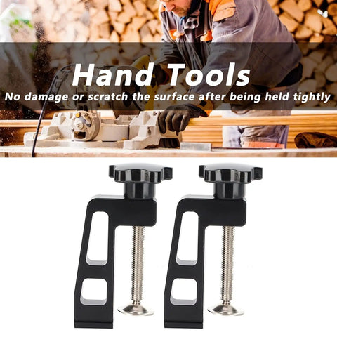 Built Tough Woodworking Fixture Clamps Aluminum Alloy Stainless Steel Grip Jigs For Router Table Saw Bench 45 And 75 Degree Angles 2 Pack