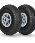 10x3.00-4 Flat Free Tire And Wheel Assembly For Carts And Trolleys, 10 Inch Diameter, 3 Inch Width, 2 Pack
