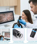 Pro Grade Skin Analysis Microscope With Stand For Home And Salon 1000X 1080P HD Wireless USB Camera Portable Scalp exam